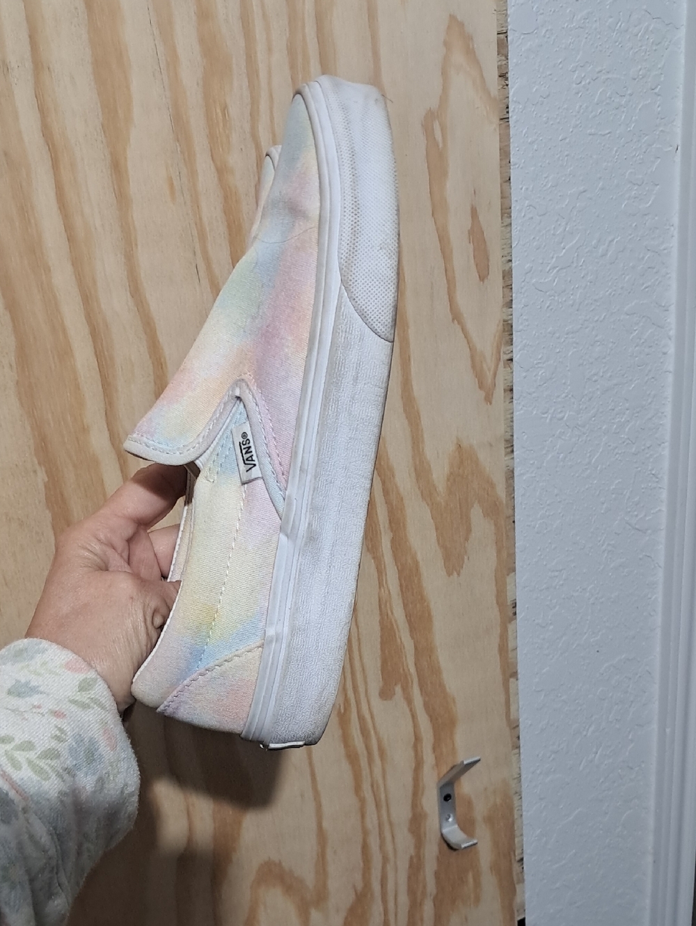 Vans Slip-On Canvas Sneakers in Pastel Pink Blue Yellow Lavender - Picture 3 of 4